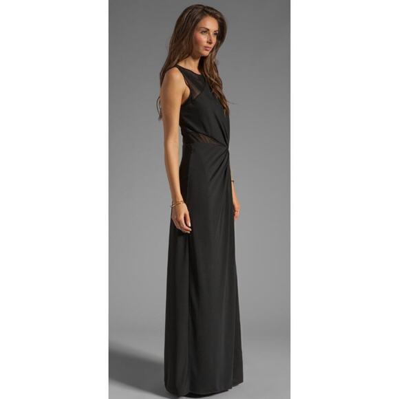 Halston Heritage Cheer Contrast Gown Sleeveless Formal Dress in Black, Size 4 - Picture 12 of 16
